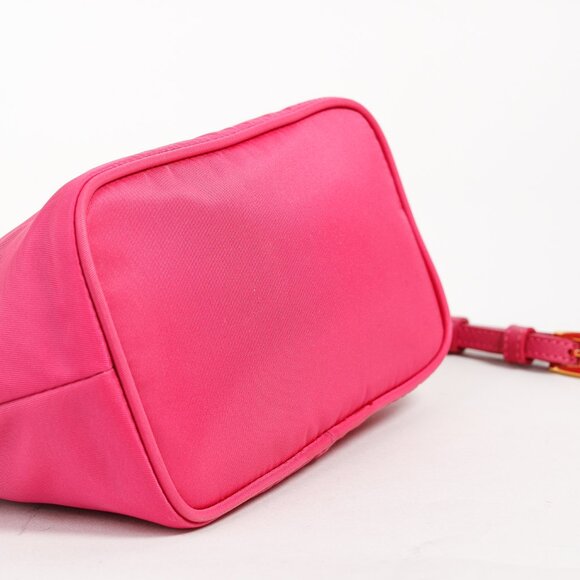 Prada Vintage Fuschia Pink Tessuto Nylon Wristlet Pouch - Picture 5 of 12
